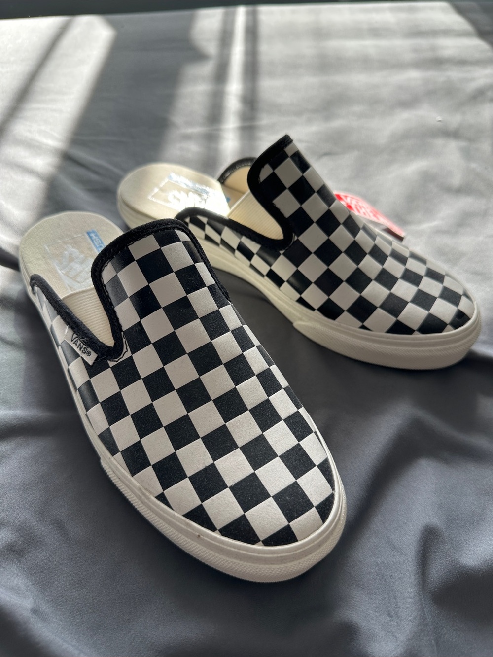 Vans Black & White Checkerboard Slip-On Mule